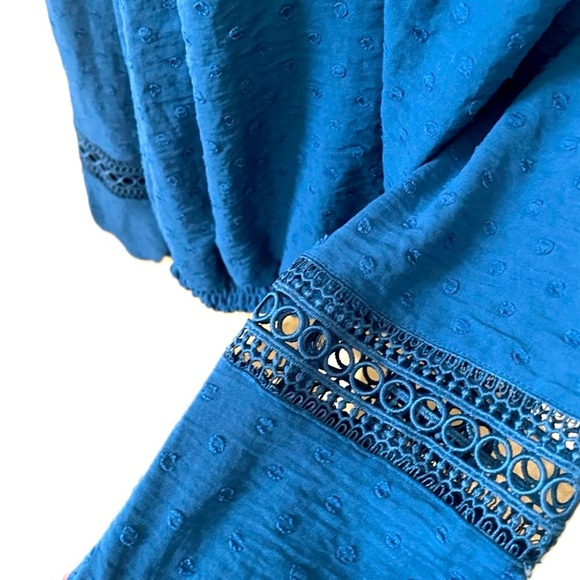 NWOT Lane Bryant Blue long sleeve crop top, size 28 - Picture 4 of 9